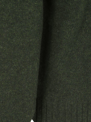 MAGLIONE GIROCOLLO UOMO IN PURA LANA 74113NW 297 GREEN BLACK FOREST SEBAGO 