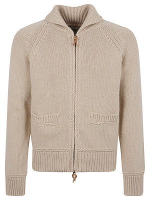 CARDIGAN CON ZIP UOMO - SEBAGO<BR/> 771262W 5RS BEIGE DK SAND SEBAGO 