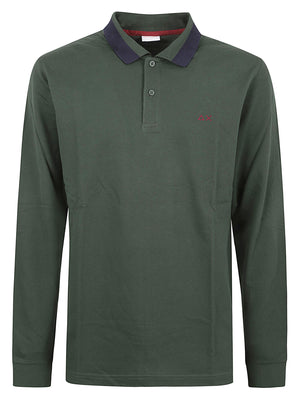 POLO UOMO BIG STRIPE - SUN68 <BR/> A46104 37 Verde scuro SUN68 