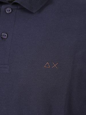 POLO UOMO CONTRAST  - SUN68 <BR/> A46106 07 NAVY BLUE SUN68 