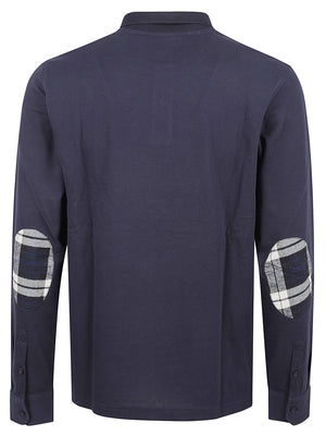 POLO UOMO CONTRAST  - SUN68 <BR/> A46106 07 NAVY BLUE SUN68 
