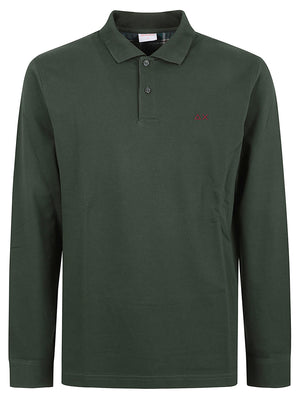 POLO UOMO CONTRAST  - SUN68 <BR/> A46106 37 Verde scuro SUN68 