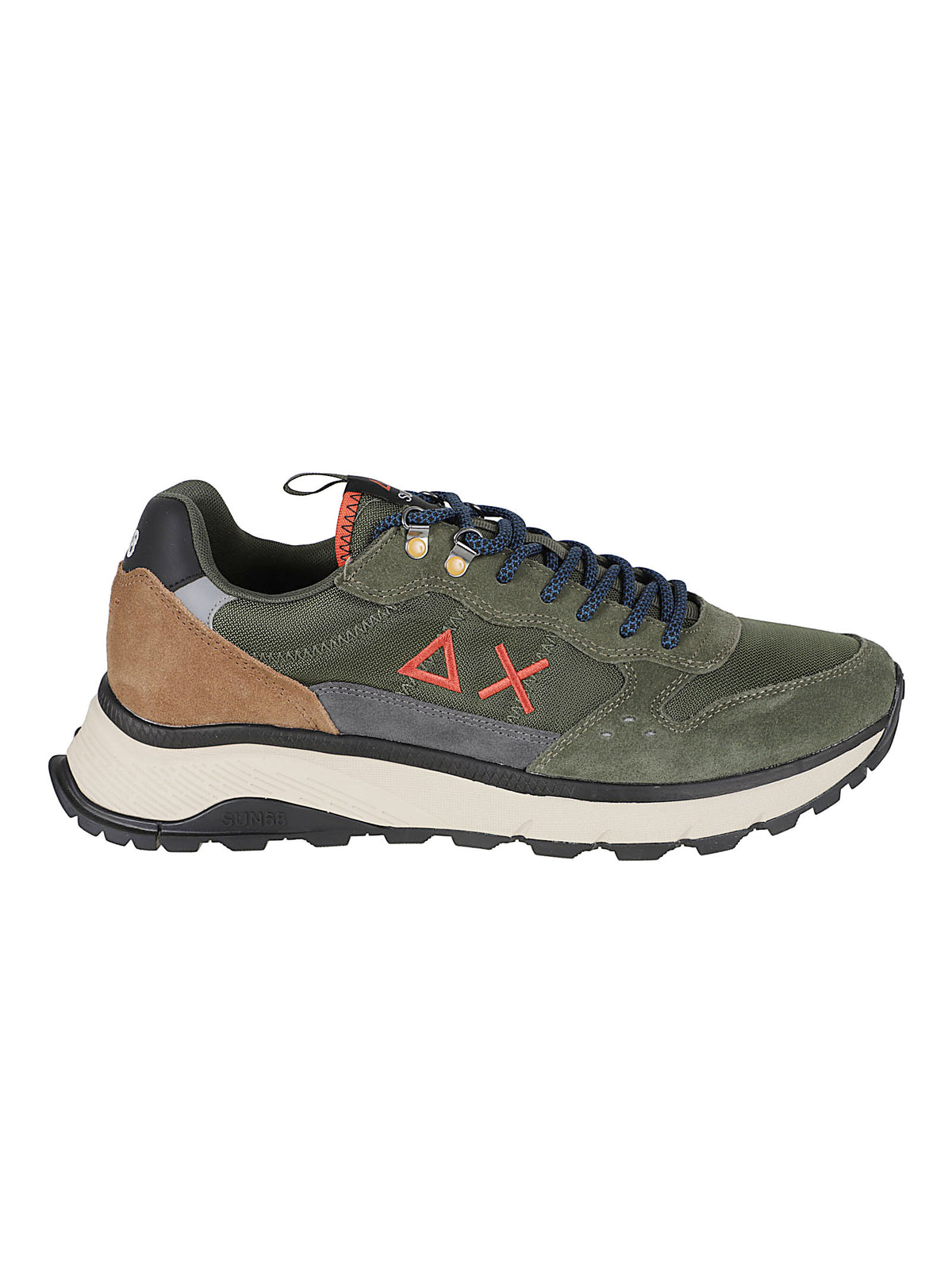 SNEAKERS UOMO FIRE & CAMPING - SUN68<BR/> BZ46138 74 MILITARE SCURO SUN68 
