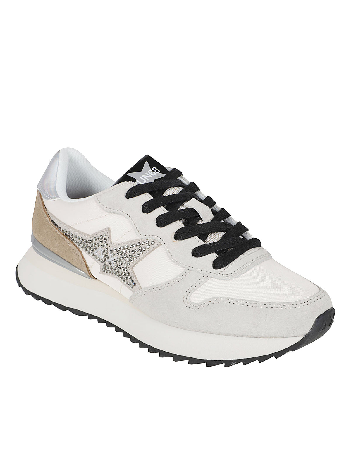 SNEAKERS DONNA STARGIRL STRASS LOGO - SUN68 BZ46223 31 BIANCO PANNA SUN68 