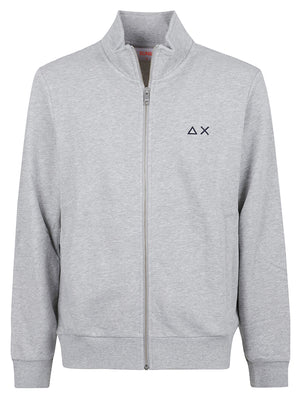 FELPA UOMO TRACKZIP BASIC - SUN68 <BR/> F46101 06 Grigio chiaro SUN68 