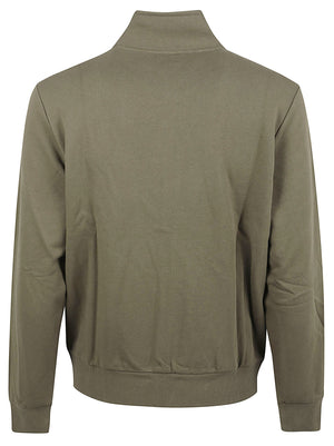 FELPA UOMO TRACKZIP BASIC - SUN68 <BR/> F46101 74 MILITARE SCURO SUN68 