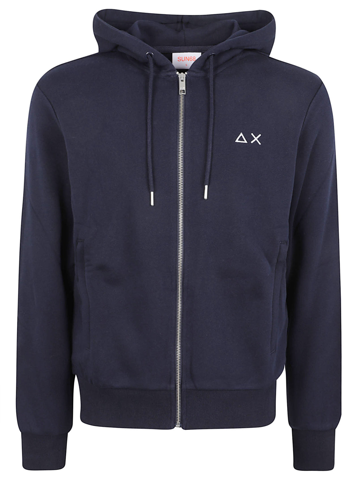 FELPA UOMO CON CAPPUCCIO BASIC - SUN68 F46102 07 NAVY BLUE SUN68 