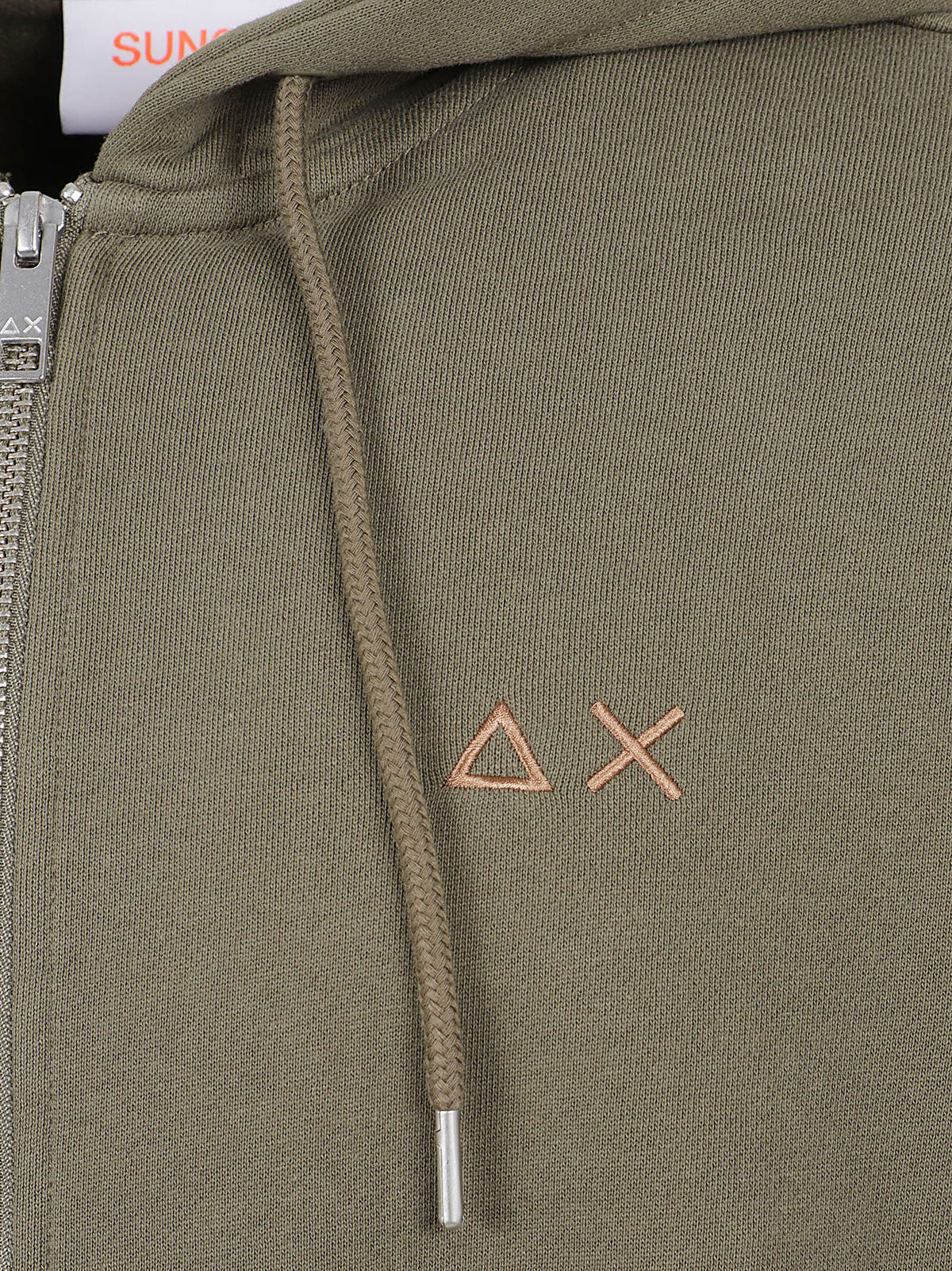 FELPA UOMO CON CAPPUCCIO BASIC - SUN68 F46102 74 MILITARE SCURO SUN68 