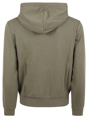 FELPA UOMO CON CAPPUCCIO BASIC - SUN68 F46102 74 MILITARE SCURO SUN68 