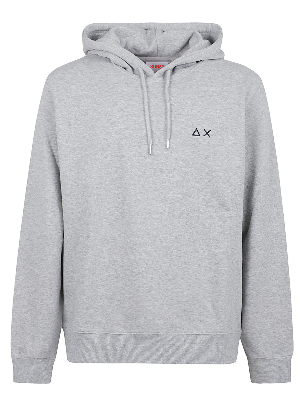 FELPA UOMO CON CAPPUCCIO BASIC - SUN68 F46104 06 Grigio chiaro SUN68 