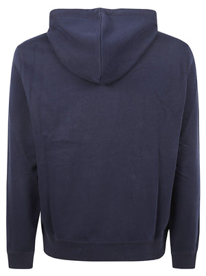 FELPA UOMO CON CAPPUCCIO BASIC  - SUN68 F46104 07 NAVY BLUE SUN68 