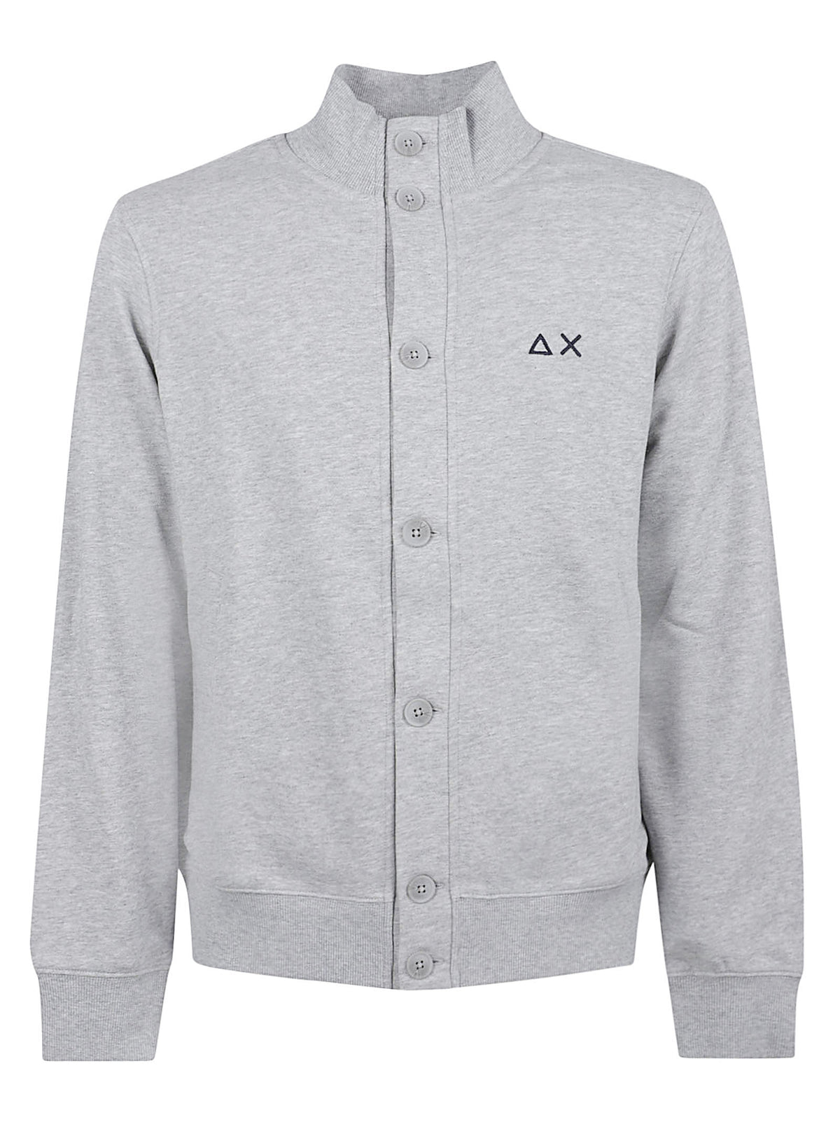 CARDIGAN IN FELPA UOMO BASIC - SUN68 <BR/> F46105 06 Grigio chiaro SUN68 