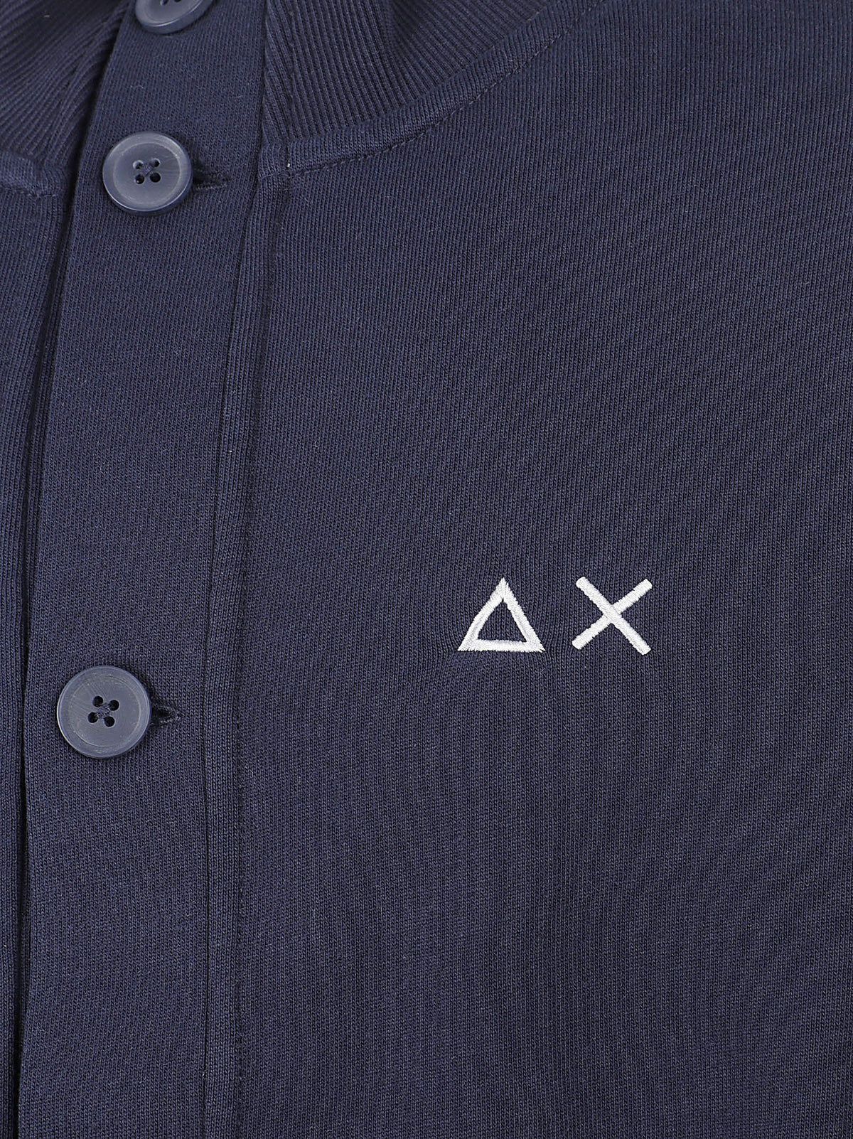 CARDIGAN IN FELPA UOMO BASIC - SUN68<BR/> F46105 07 NAVY BLUE SUN68 