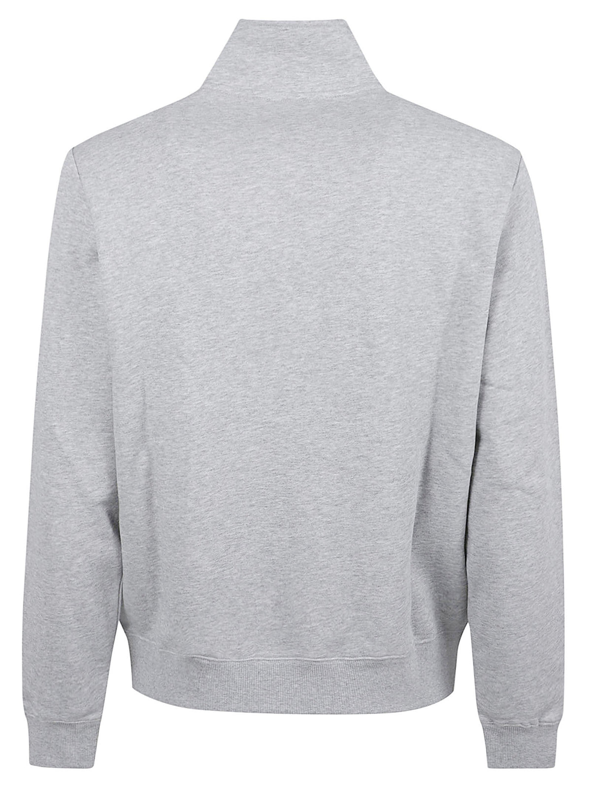 FELPA UOMO MEZZA ZIP BASIC - SUN68<BR/> F46107 06 Grigio chiaro SUN68 