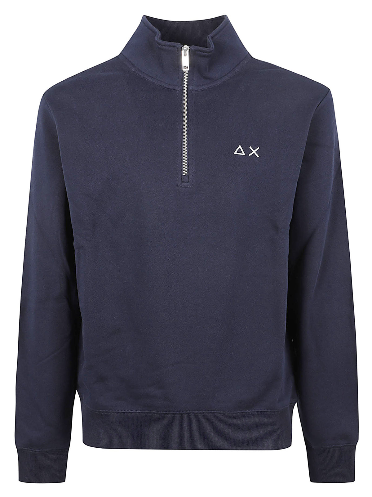 FELPA UOMO MEZZA ZIP BASIC - SUN68 F46107 07 NAVY BLUE SUN68 
