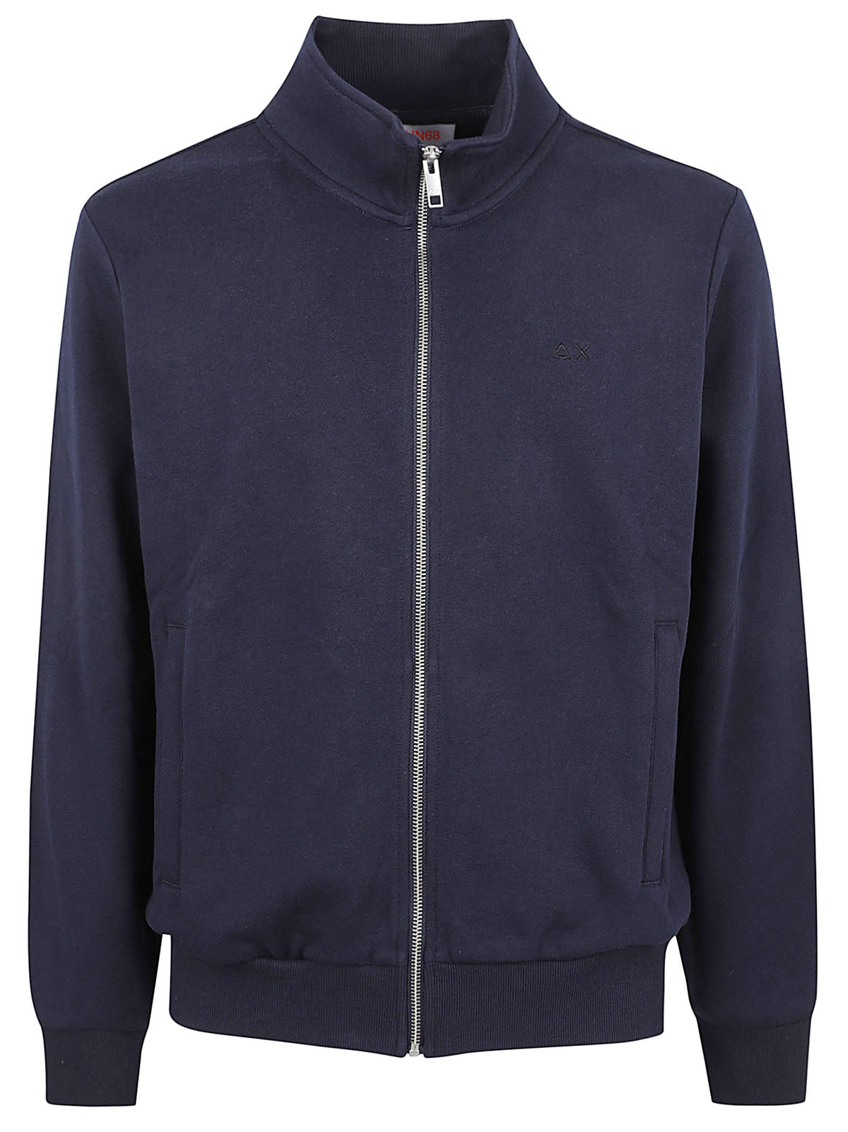 FELPA UOMO TRACKZIP CONTRAST - SUN68 F46114 07 NAVY BLUE SUN68 