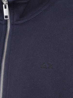 FELPA UOMO TRACKZIP CONTRAST - SUN68 F46114 07 NAVY BLUE SUN68 