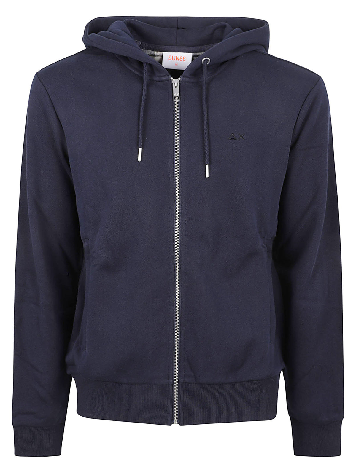 FELPA UOMO CON CAPPUCCIO CONTRAST - SUN68<BR/> F46115 07 NAVY BLUE SUN68 