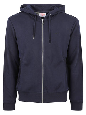 FELPA UOMO CON CAPPUCCIO CONTRAST - SUN68<BR/> F46115 07 NAVY BLUE SUN68 