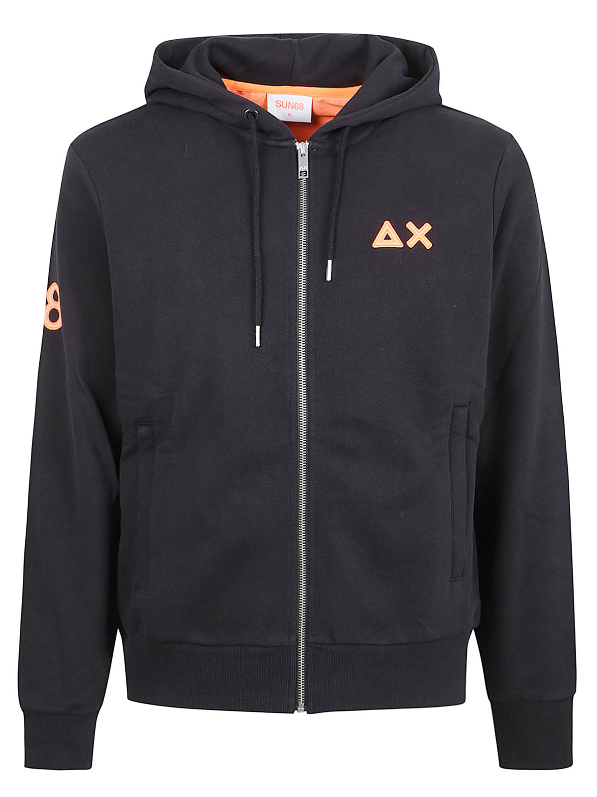FELPA UOMO CON CAPPUCCIO FLUO - SUN68 F46128 11 Nero SUN68 