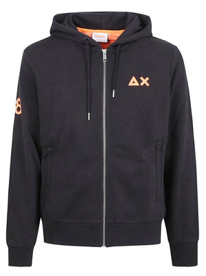 FELPA UOMO CON CAPPUCCIO FLUO - SUN68 F46128 11 Nero SUN68 