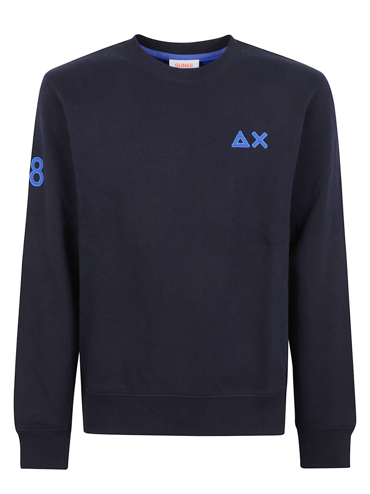 FELPA GIROCOLLO UOMO FLUO BASIC - SUN68 F46130 07 NAVY BLUE SUN68 