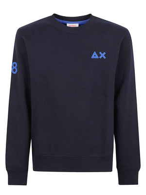 FELPA GIROCOLLO UOMO FLUO BASIC - SUN68 F46130 07 NAVY BLUE SUN68 