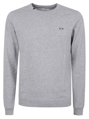 MAGLIONE GIROCOLLO UOMO BASIC - SUN68 K46101 06 Grigio chiaro SUN68 