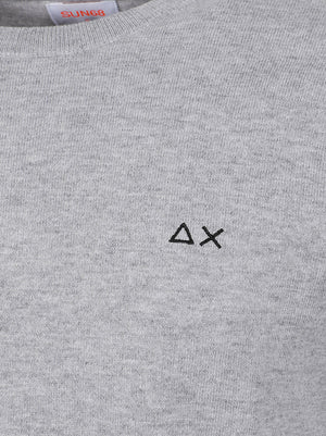 MAGLIONE GIROCOLLO UOMO BASIC - SUN68 K46101 06 Grigio chiaro SUN68 