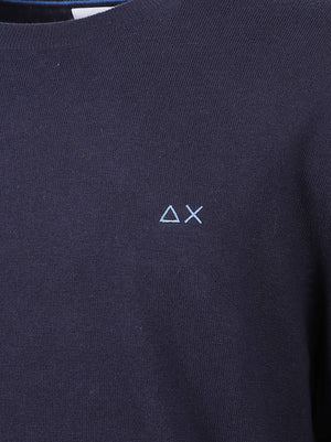 MAGLIONE GIROCOLLO UOMO BASIC - SUN68 K46101 07 NAVY BLUE SUN68 