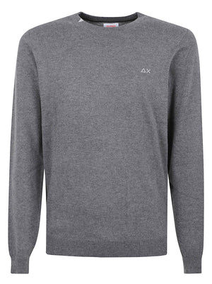 MAGLIONE GIROCOLLO UOMO BASIC - SUN68 K46101 47 Grigio scuro SUN68 