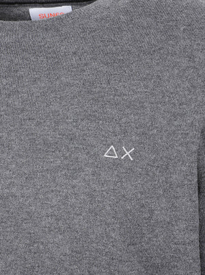 MAGLIONE GIROCOLLO UOMO BASIC - SUN68 K46101 47 Grigio scuro SUN68 