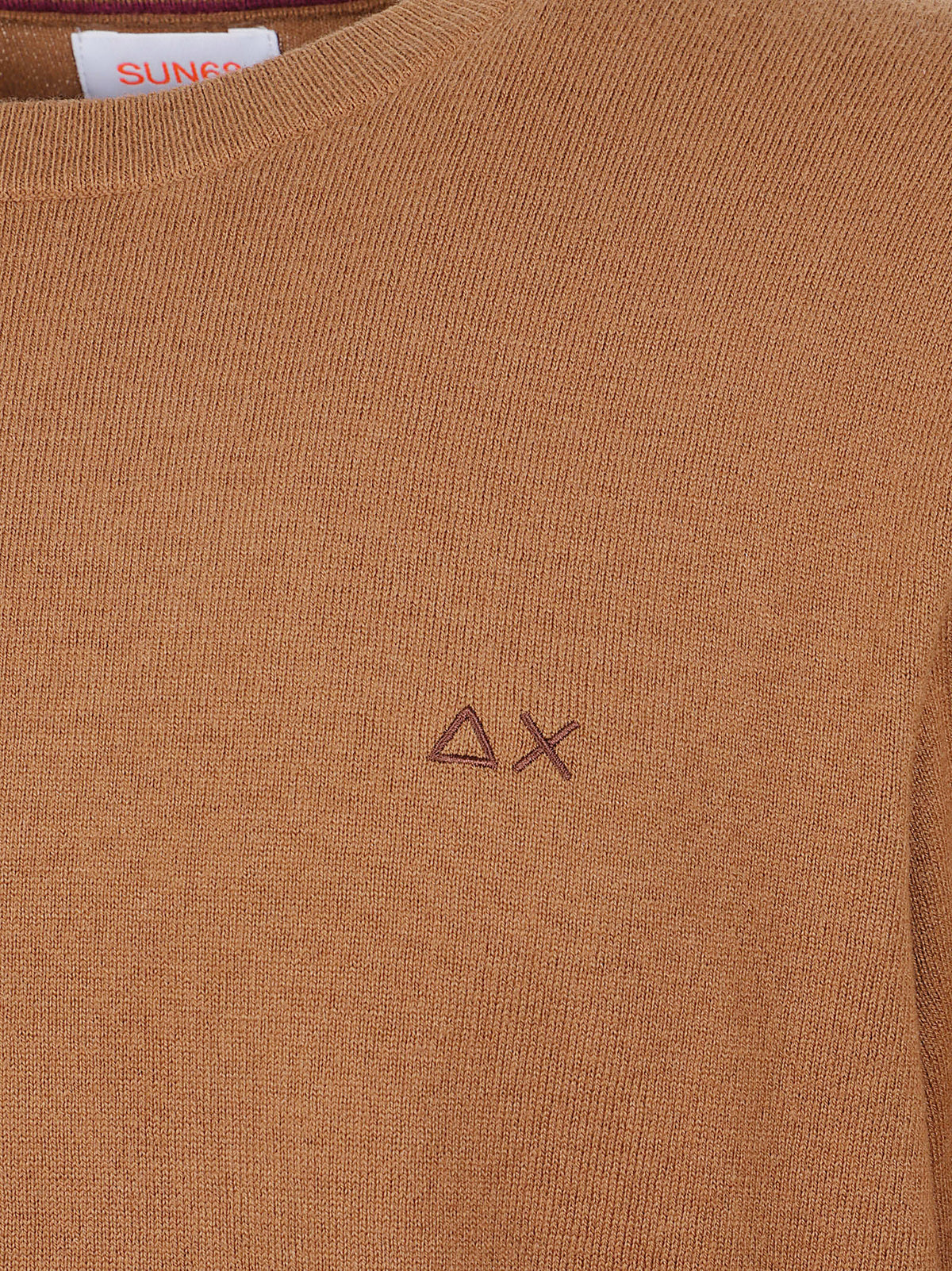 MAGLIONE GIROCOLLO UOMO BASIC - SUN68 K46101 71 CACAO SUN68 