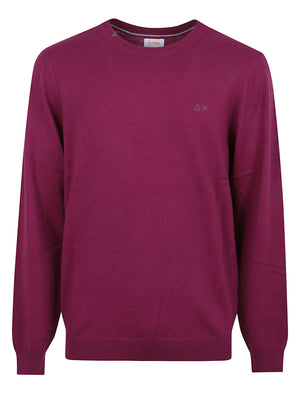 MAGLIONE GIROCOLLO UOMO BASIC - SUN68 K46101 72 Ciclamino SUN68 