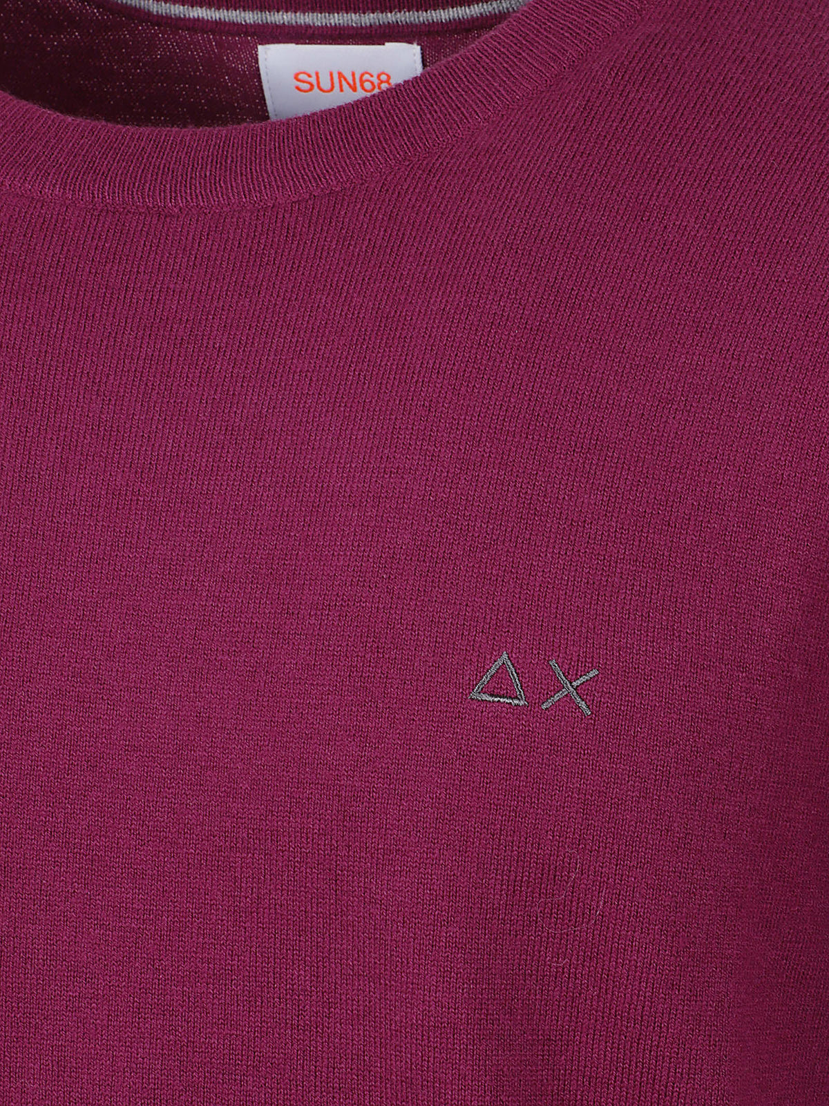 MAGLIONE GIROCOLLO UOMO BASIC - SUN68 K46101 72 Ciclamino SUN68 