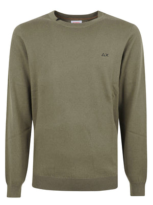 MAGLIONE GIROCOLLO UOMO  BASIC - SUN68 K46101 74 MILITARE SCURO SUN68 