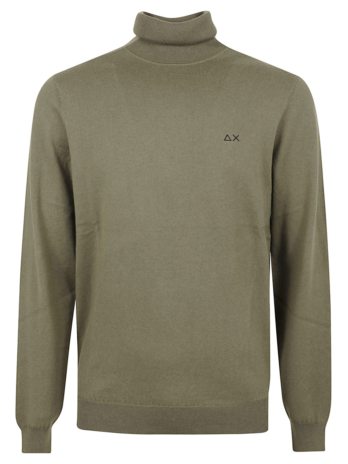 MAGLIONE UOMO A COLLO ALTO BASIC - SUN68 K46102 74 MILITARE SCURO SUN68 