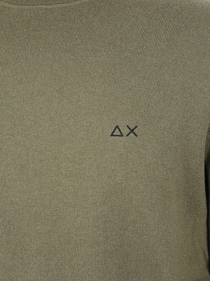 MAGLIONE UOMO A COLLO ALTO BASIC - SUN68 K46102 74 MILITARE SCURO SUN68 