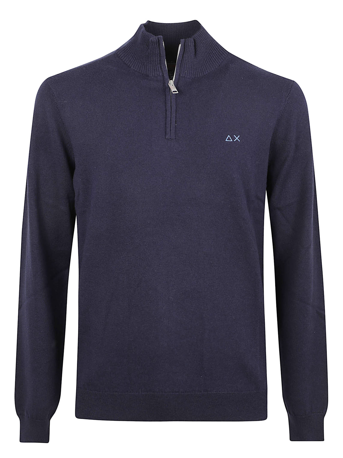 MAGLIONE UOMO MEZZA ZIP BASIC - SUN68 K46103 07 NAVY BLUE SUN68 