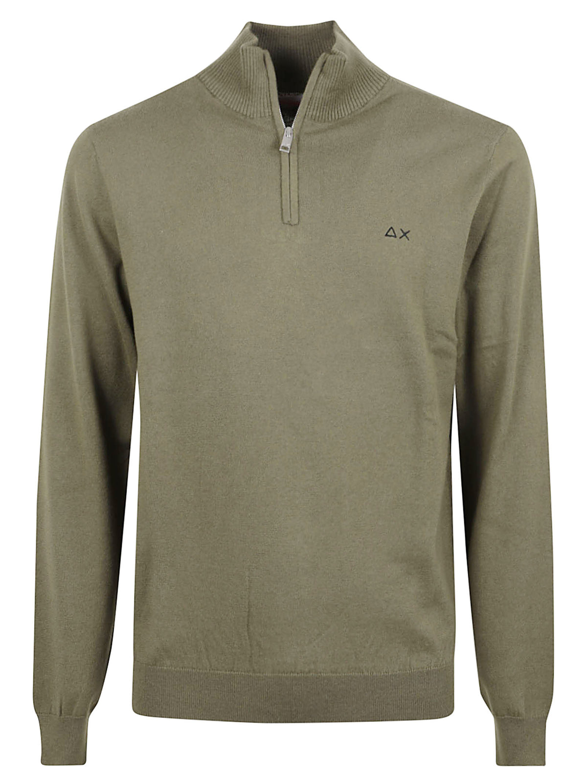 MGLIONE UOMO MEZZA ZIP BASIC - SUN68 K46103 74 MILITARE SCURO SUN68 