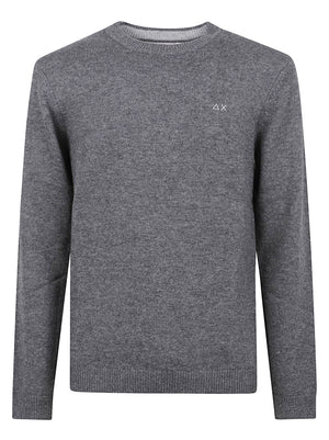 MAGLIONE GIROCOLLO WARM WOOL - SUN68<BR/> K46112 47 Grigio scuro SUN68 