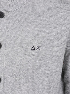 CARDIGAN UOMO BUTTONS WARM WOOL - SUN68 K46113 06 Grigio chiaro SUN68 