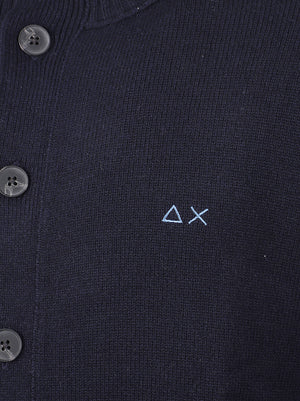 CARDIGAN UOMO BUTTONS WARM WOOL - SUN68 K46113 07 NAVY BLUE SUN68 