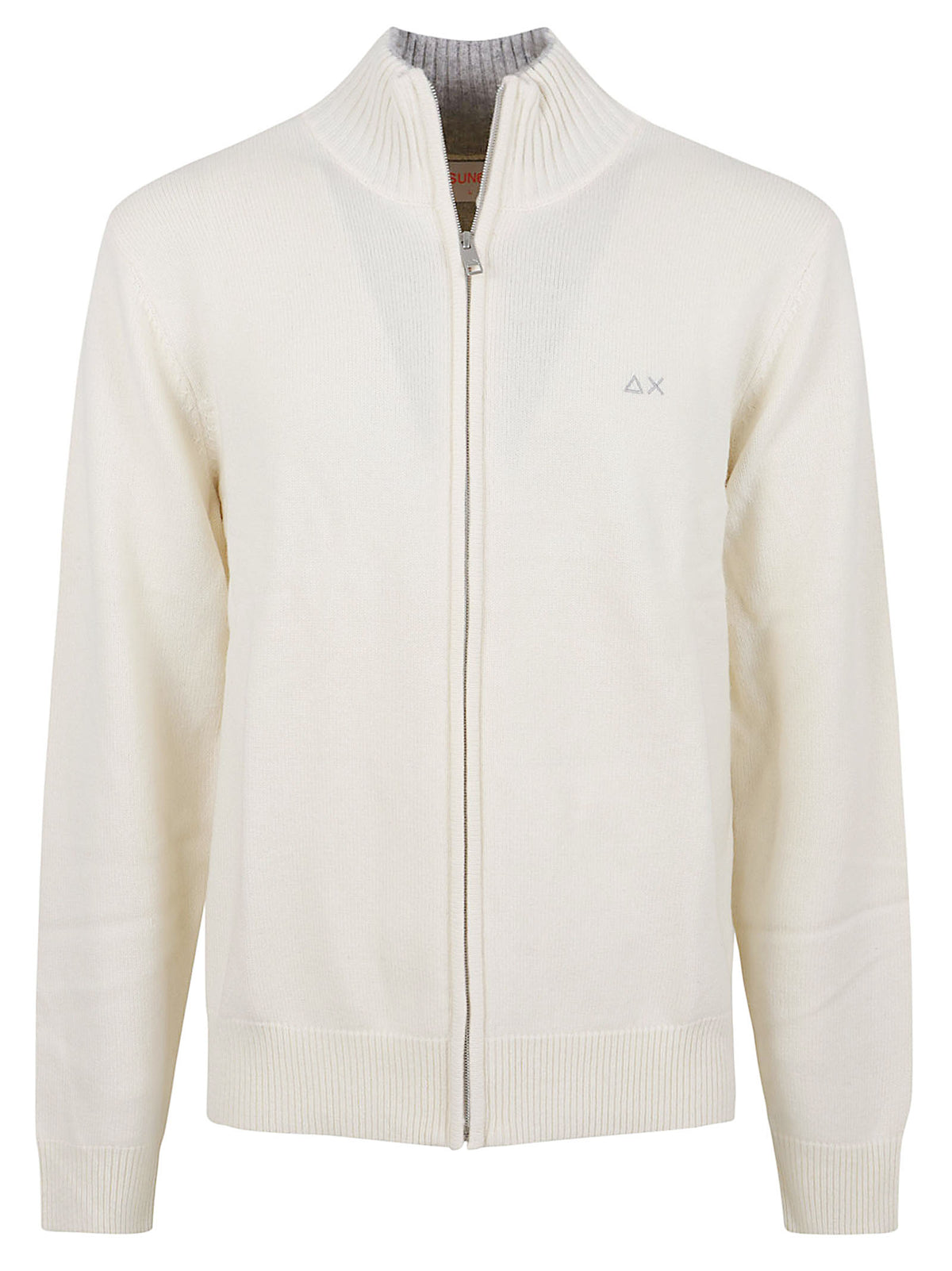CARDIGAN UOMO TRACKZIP WARM WOO - SUN68<BR/> K46114 31 BIANCO PANNA SUN68 