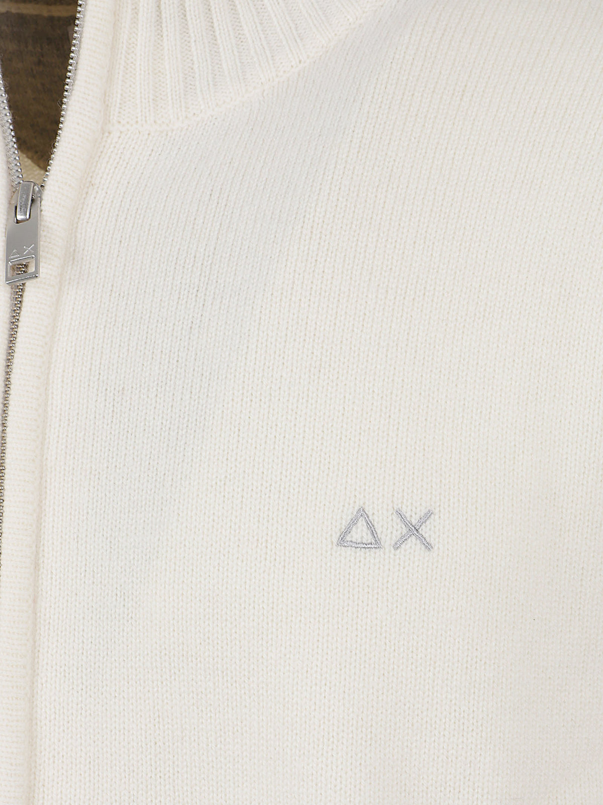 CARDIGAN UOMO TRACKZIP WARM WOO - SUN68<BR/> K46114 31 BIANCO PANNA SUN68 