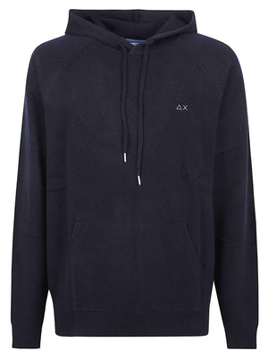 MAGLIA CON CAPPUCCIO UOMO WARM WOOL - SUN68<BR/> K46115 07 NAVY BLUE SUN68 