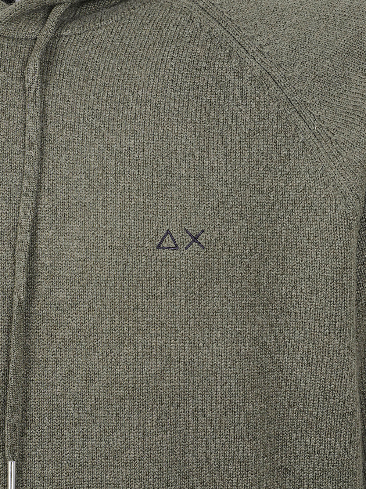 MAGLIA CON CAPPUCCIO UOMO WARM WOOL - SUN68<BR/> K46115 74 MILITARE SCURO SUN68 