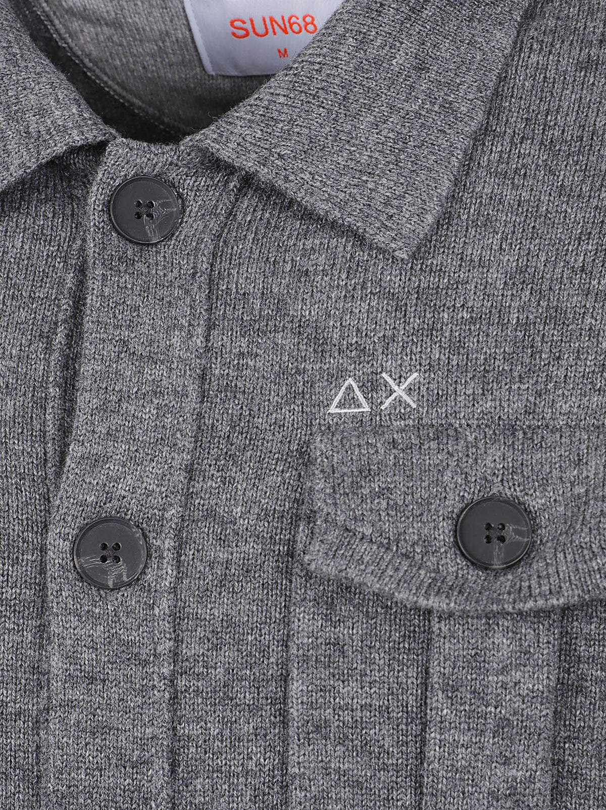 CARDIGAN UOMO FIELD POCKET WARM - SUN68 <BR/> K46116 47 Grigio scuro SUN68 