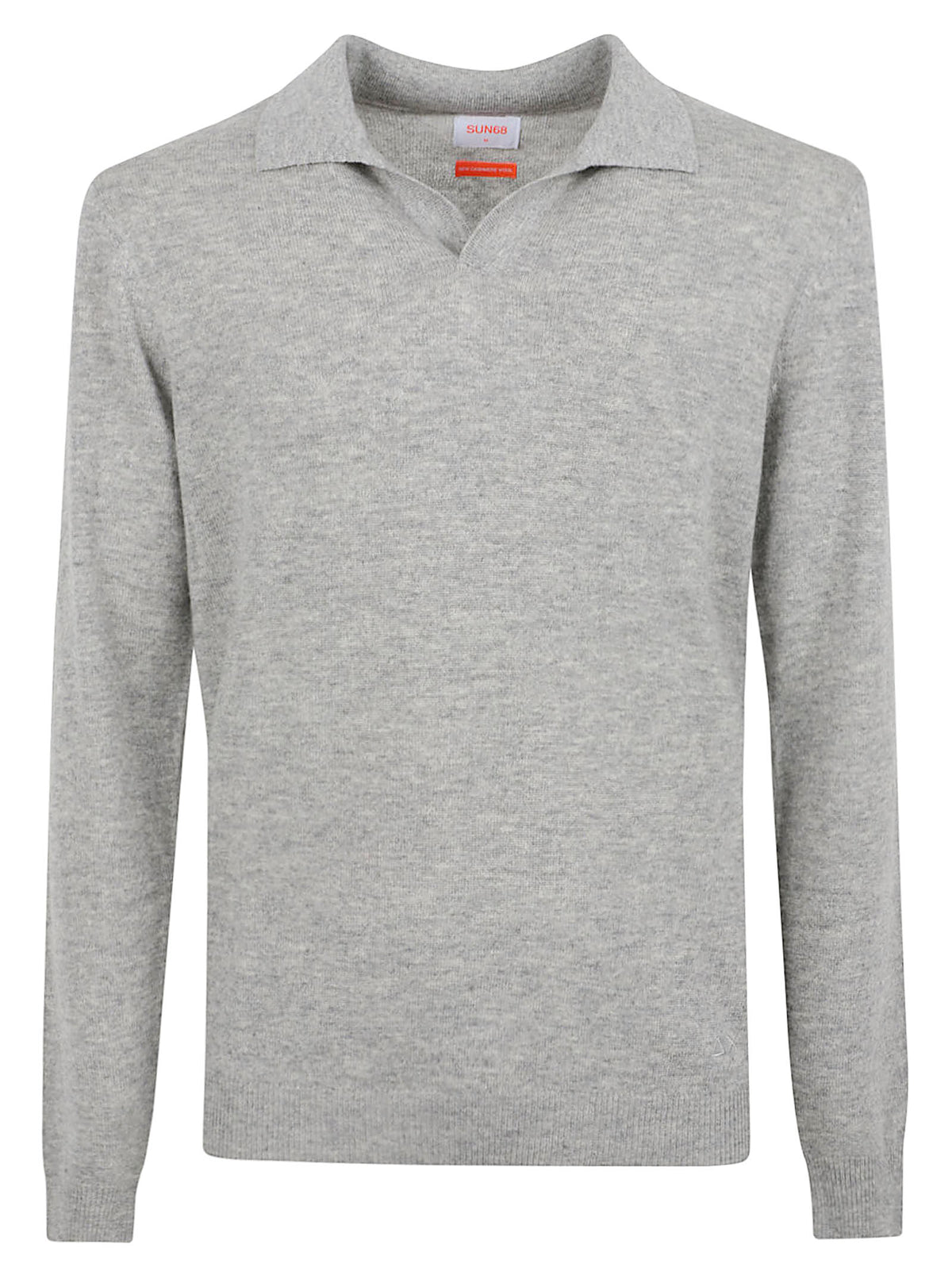 POLO UOMO RIB DETAIL - SUN68<BR/> K46120 06 Grigio chiaro SUN68 