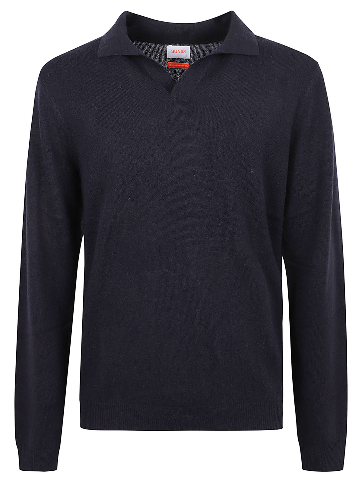 POLO UOMO RIB DETAIL - SUN68 K46120 07 NAVY BLUE SUN68 